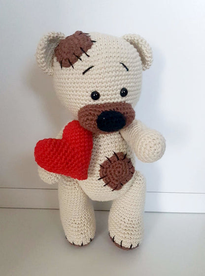 Crocheted Valentines Bear