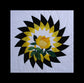 Yellow rose of hope quilt pattern with applique rose on applique background